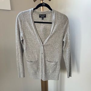Banana Republic Grey Merino Wool and Cashmere Blend Cardigan